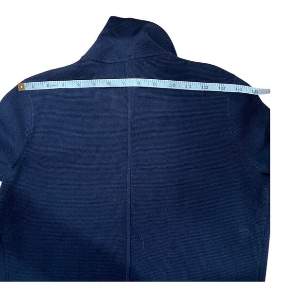 Talbots Women's Navy Blue Knit Stretch
Collar Cardigan Size P NWT - Picture 9 of 11